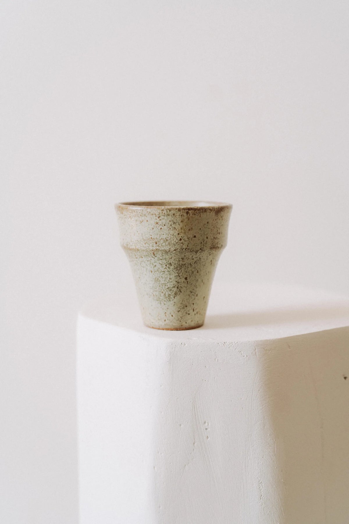 tall pistachio green ceramic cup 240 ml