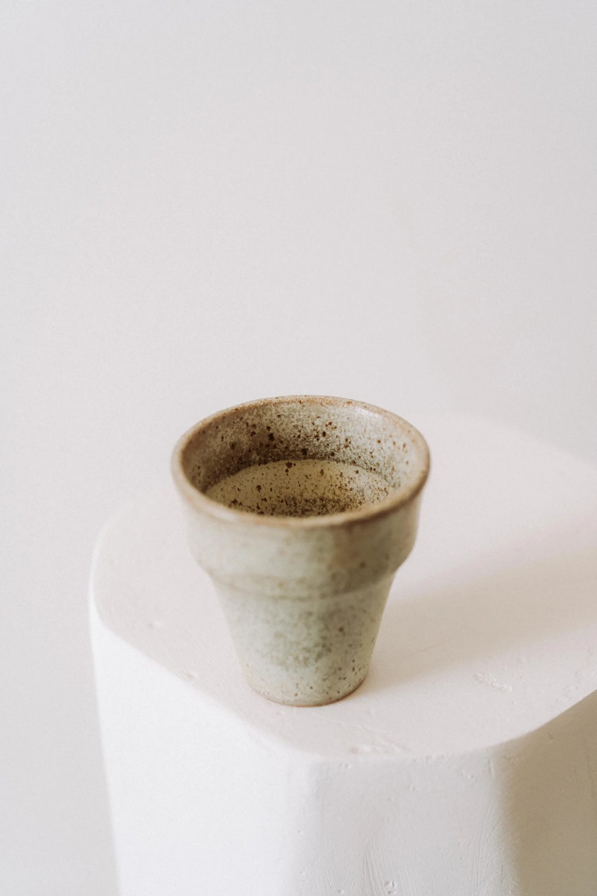 tall pistachio green ceramic cup 240 ml