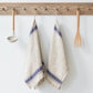 striped vintage linen kitchen towel