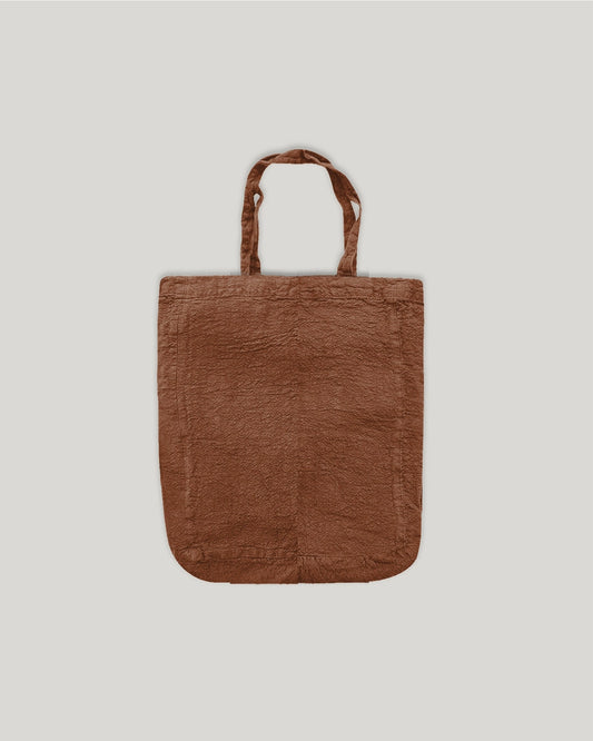 french raw linen tote bag