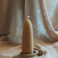 freckled ceramic candle holder with marble