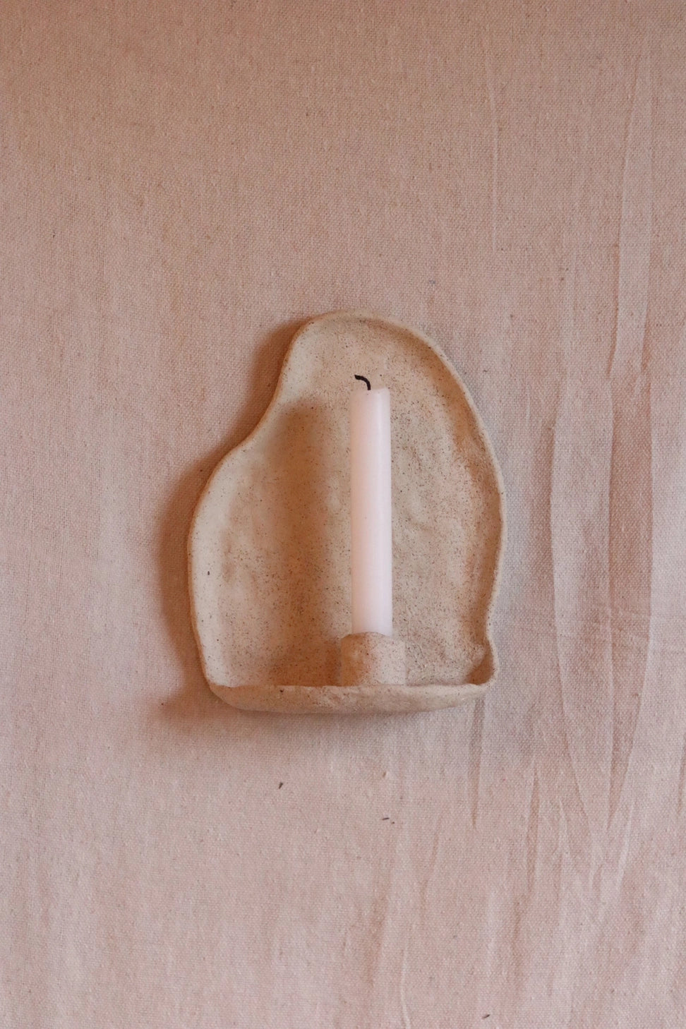 gathered earth orgánica candle wall sconce no.1