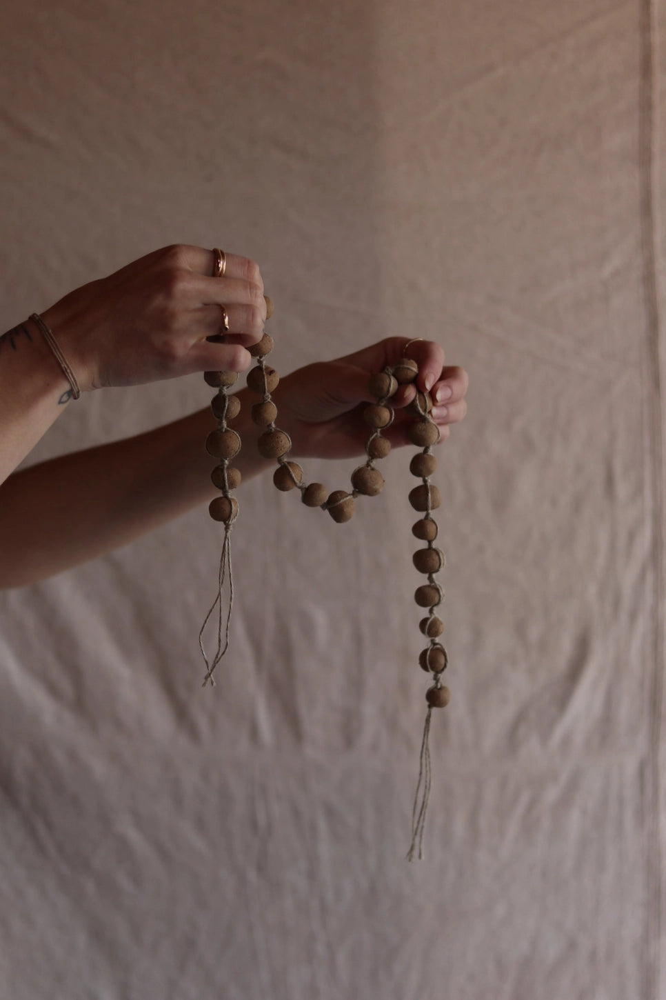 34 inch gathered earth ancient bead strand