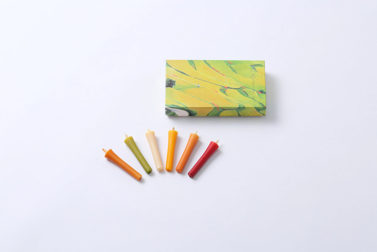 warosoku - four seasons candles - set of 6