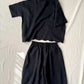 pre-order noor scalloped hem linen bermuda shorts