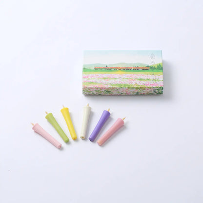 warosoku - four seasons candles - set of 6