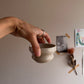 100 ml waves cup in linen white clay by linda bredenbekk