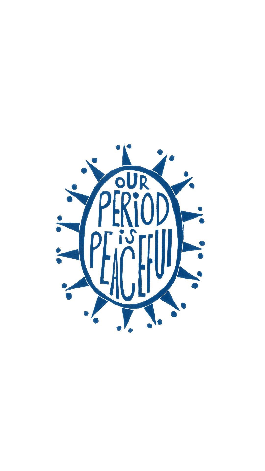 our period is peaceful lino print