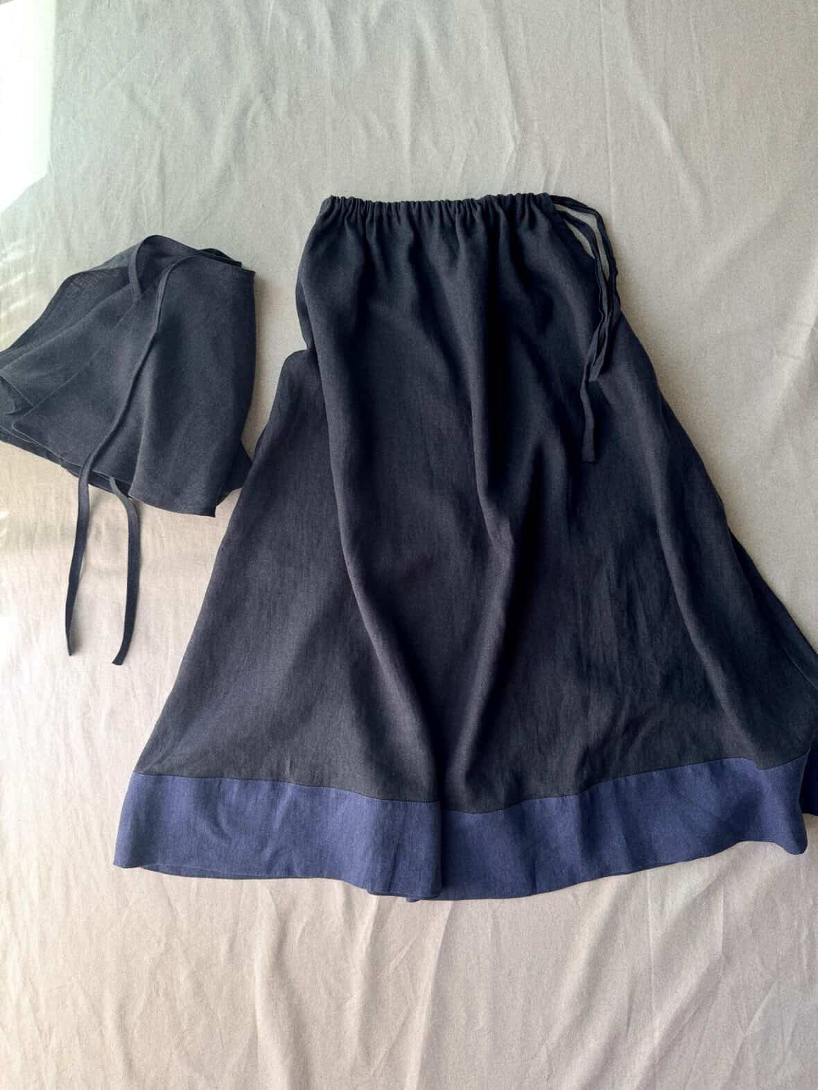 pre-order noor studio skirt in linen