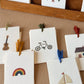 abc mini card with ribbon