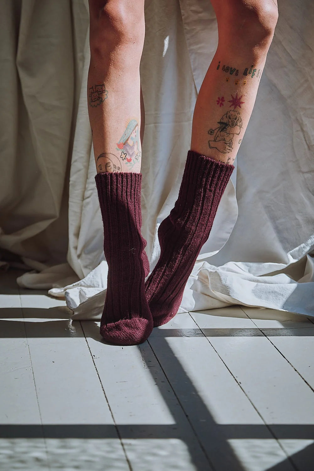 berthe merino wool socks