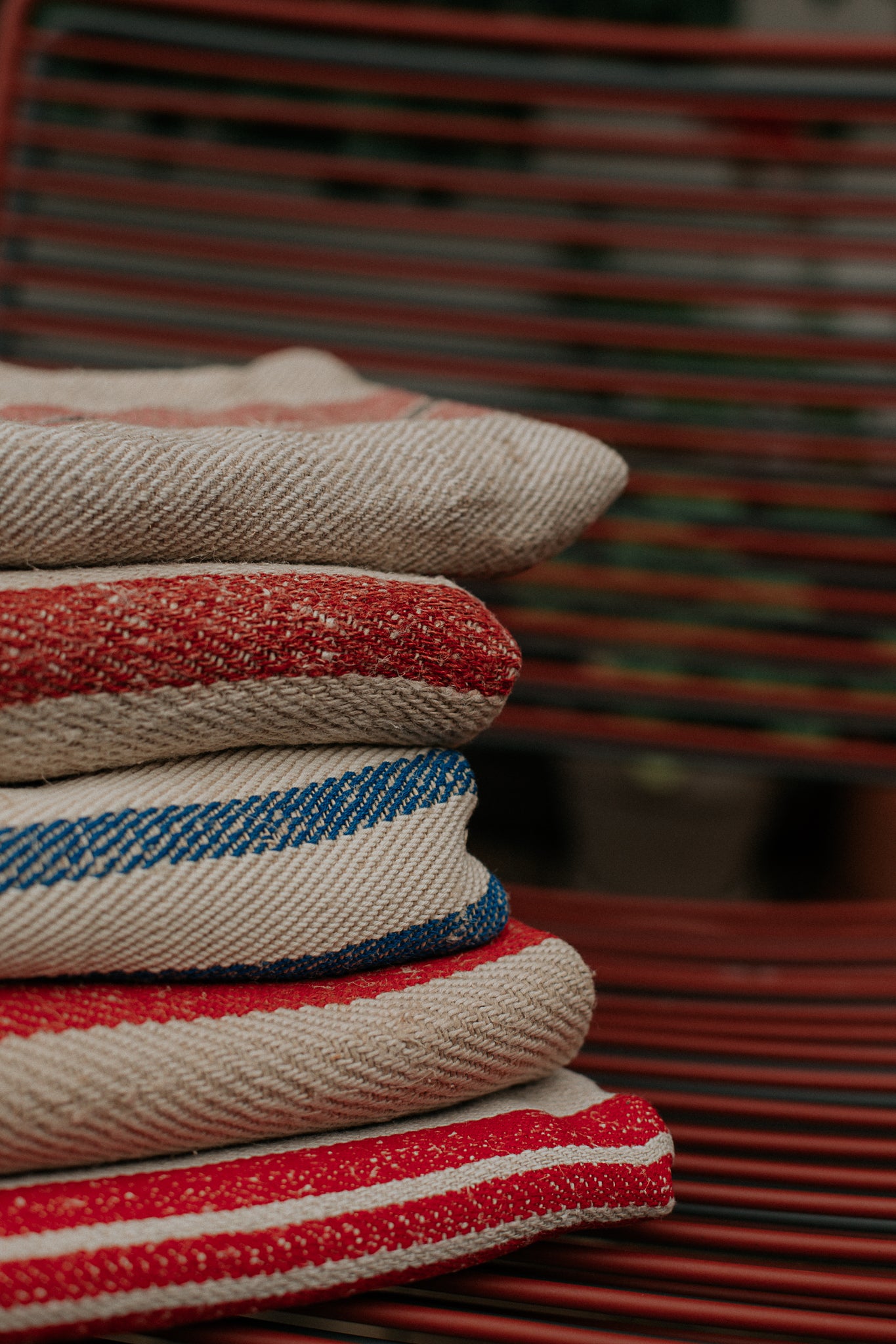 vintage romanian hemp grain sacks