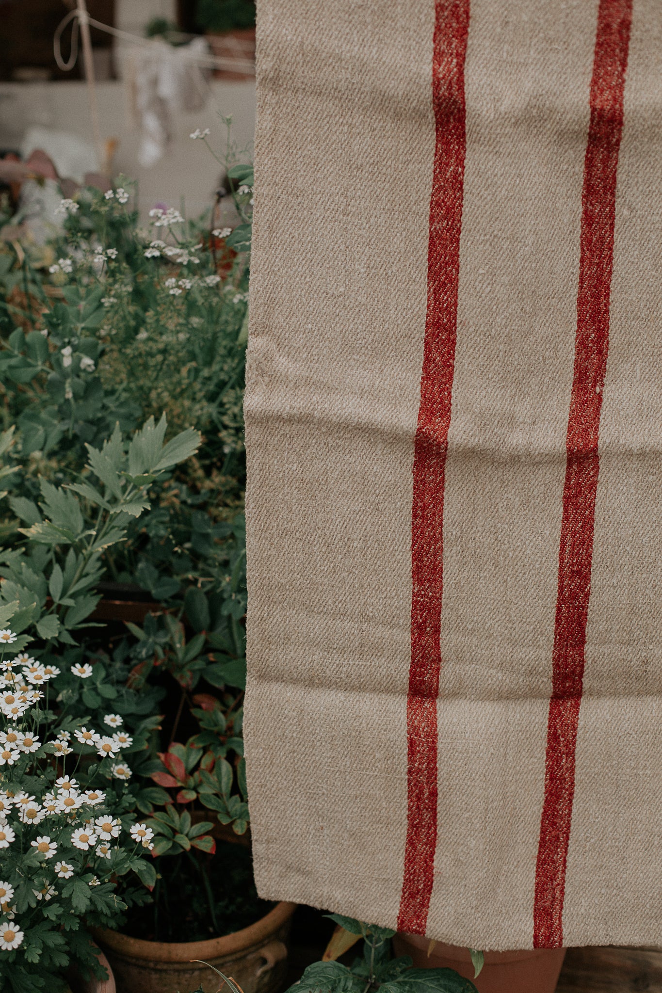 vintage romanian hemp grain sacks