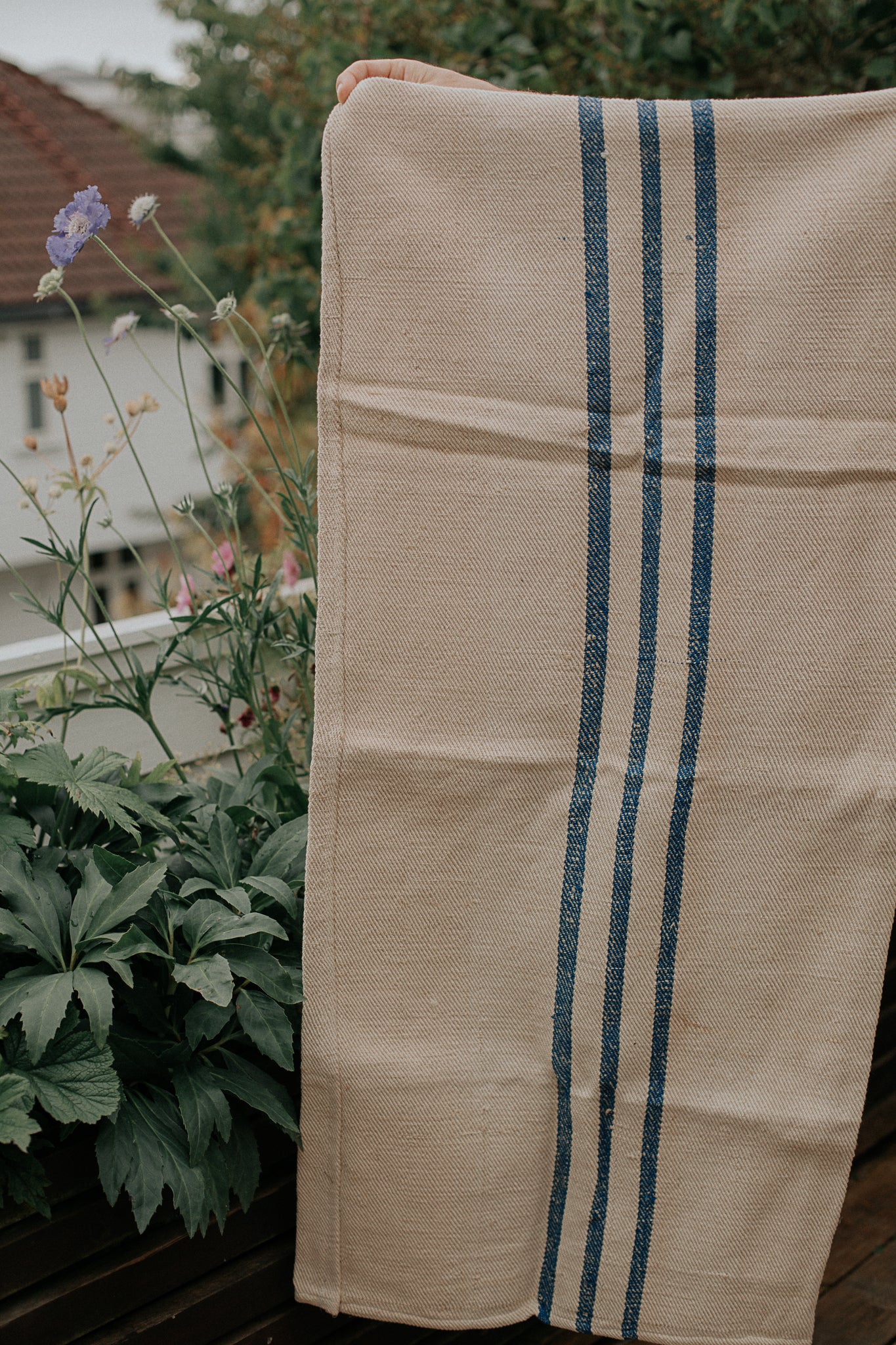vintage romanian hemp grain sacks