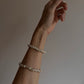 organica clay bead bracelet in ancient bone
