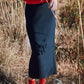 pre-order: cecile straight midi skirt in organic cotton