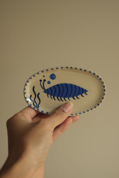 aquatic creatures oval mini plate