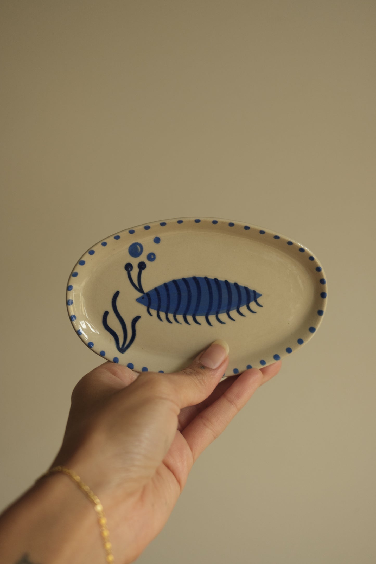 aquatic creatures oval mini plate