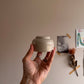 85 ml pedestal cup in linen white clay by linda bredenbekk