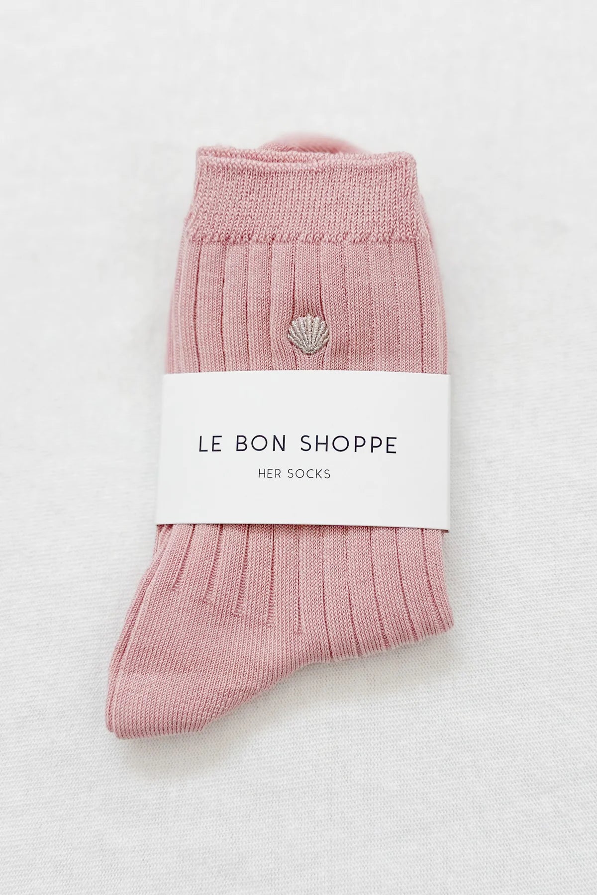 her embroidered socks