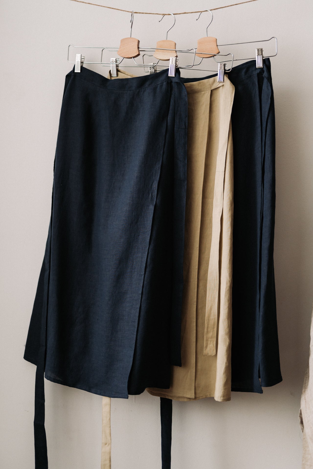 pre-order noor linen wrap skirt