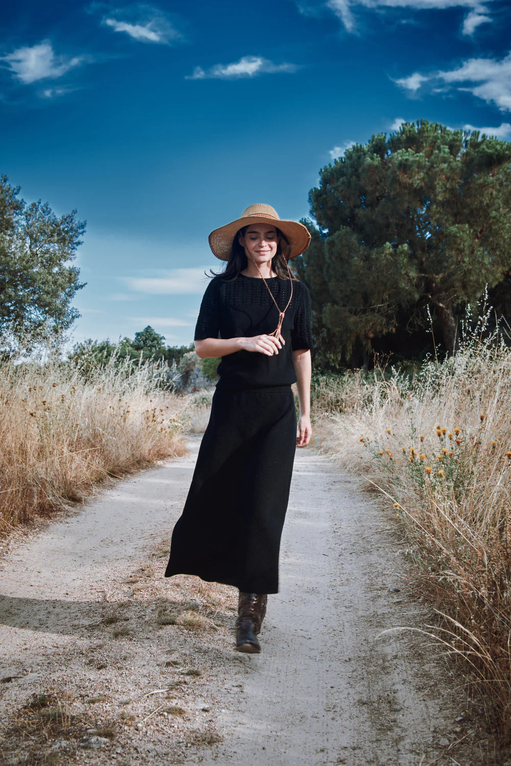 pre-order: gilda long skirt in organic cotton