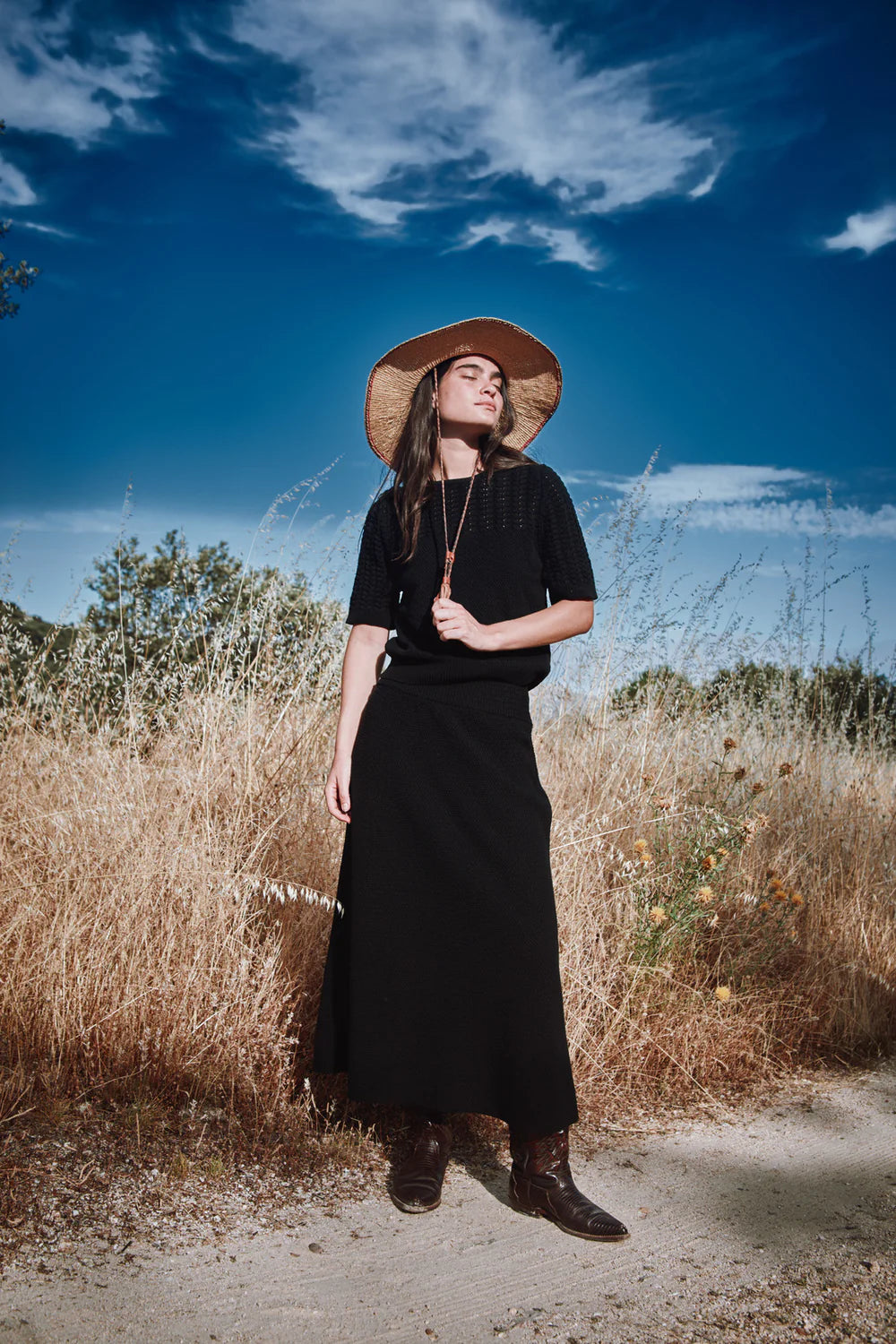 pre-order: gilda long skirt in organic cotton