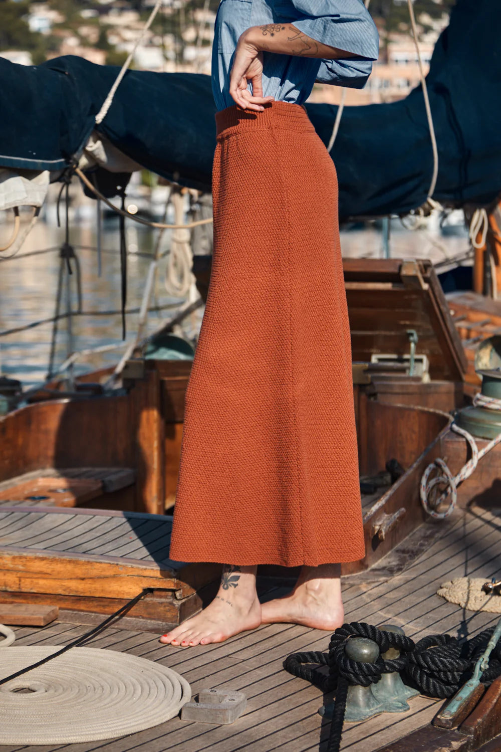 pre-order: gilda long skirt in organic cotton