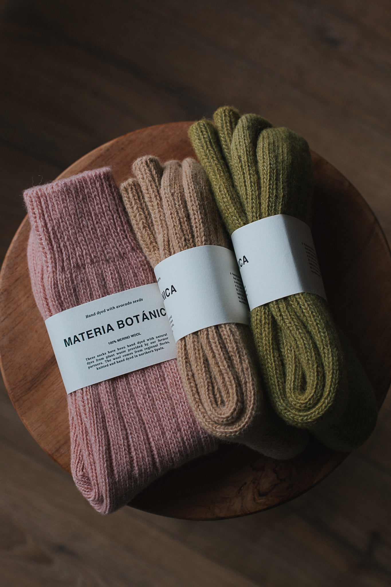 thick merino wool socks - botanically hand-dyed