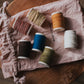 set of 7 embroidery threads - botanically hand-dyed pure merino wool
