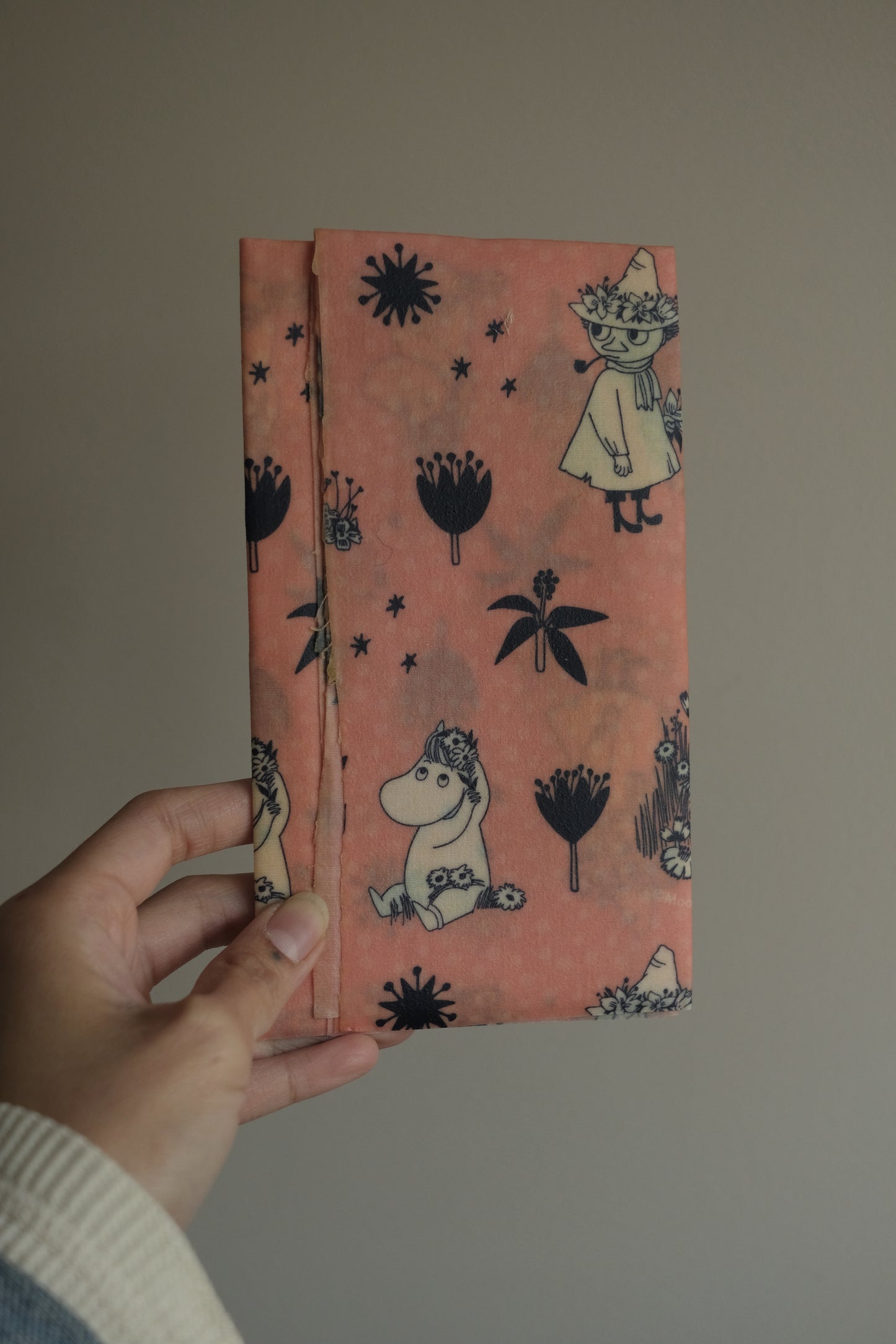 set of three beeswax wraps - moomin enjoying nature