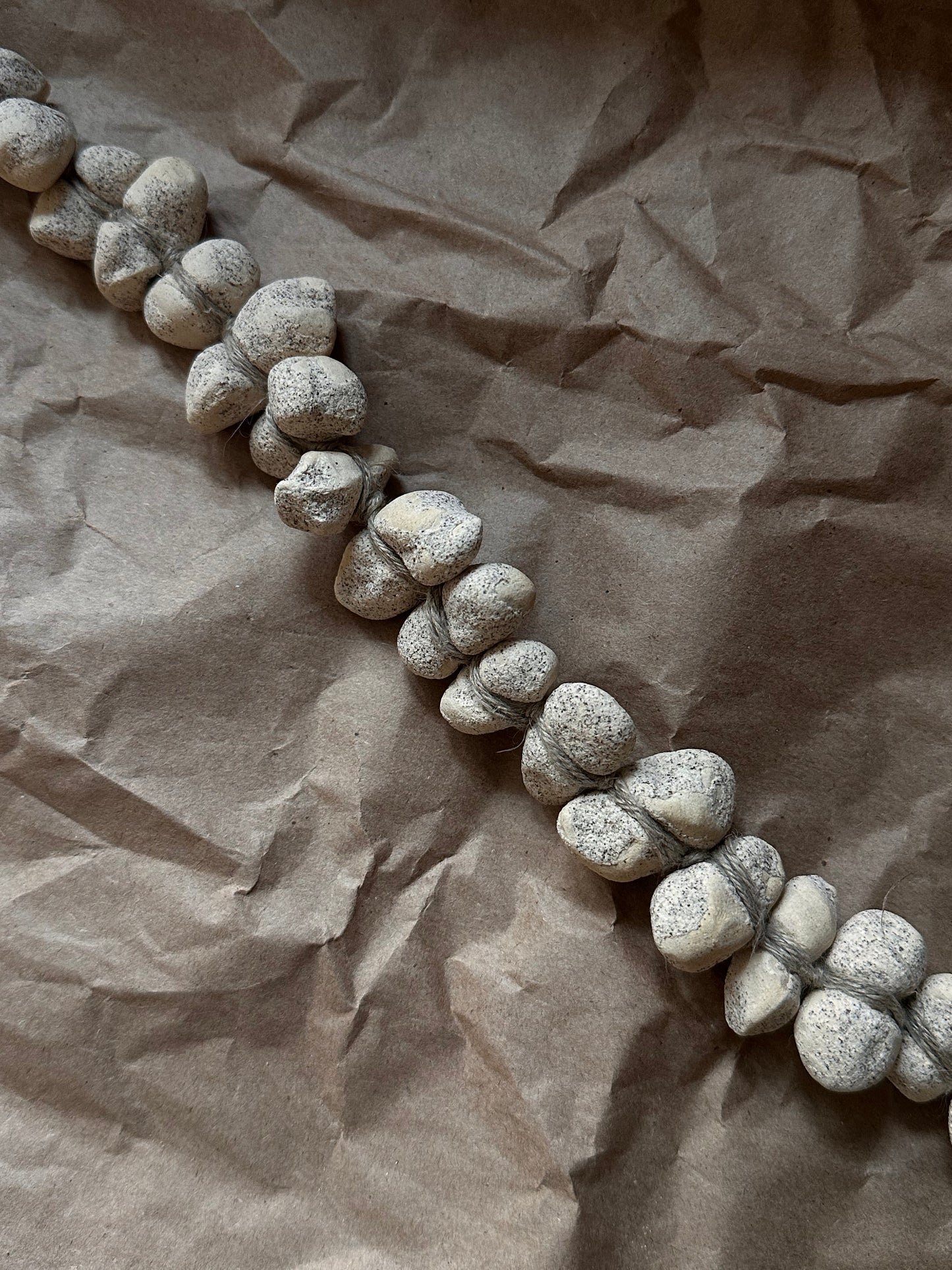 27 inch gathered earth artifact strand