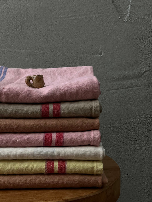 antique french tea towel - various colors