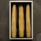 sculptural japanese rice bran wax candles - set of 3