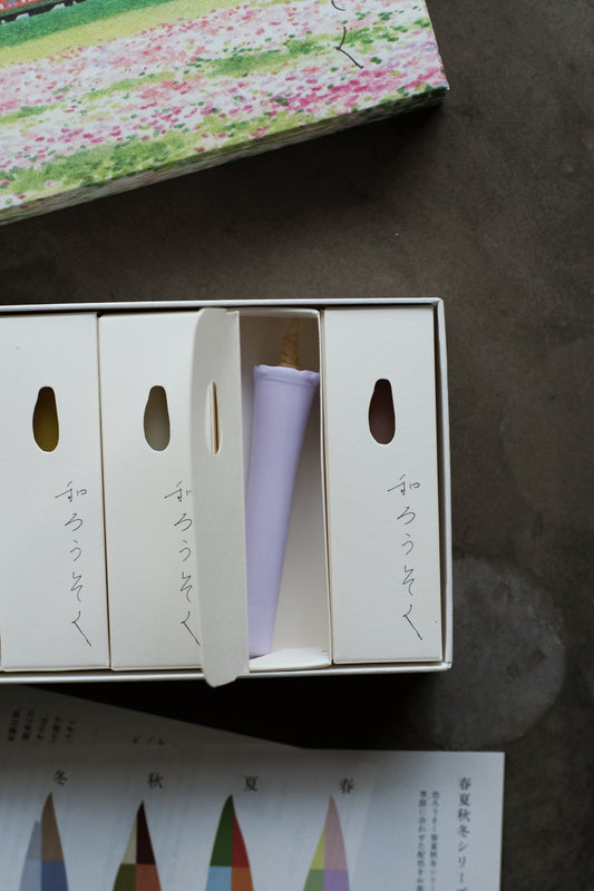 warosoku - four seasons candles - set of 6