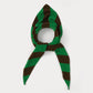 lambswool large stripe triangle pagoda green & military brown