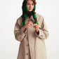 lambswool large stripe triangle pagoda green & military brown