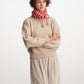 lambswool striped scarf with ties - two colorways