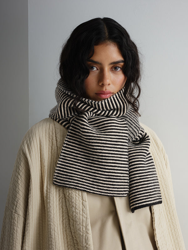 large garter stitch scarf