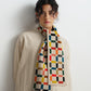 multicolor grid scarf