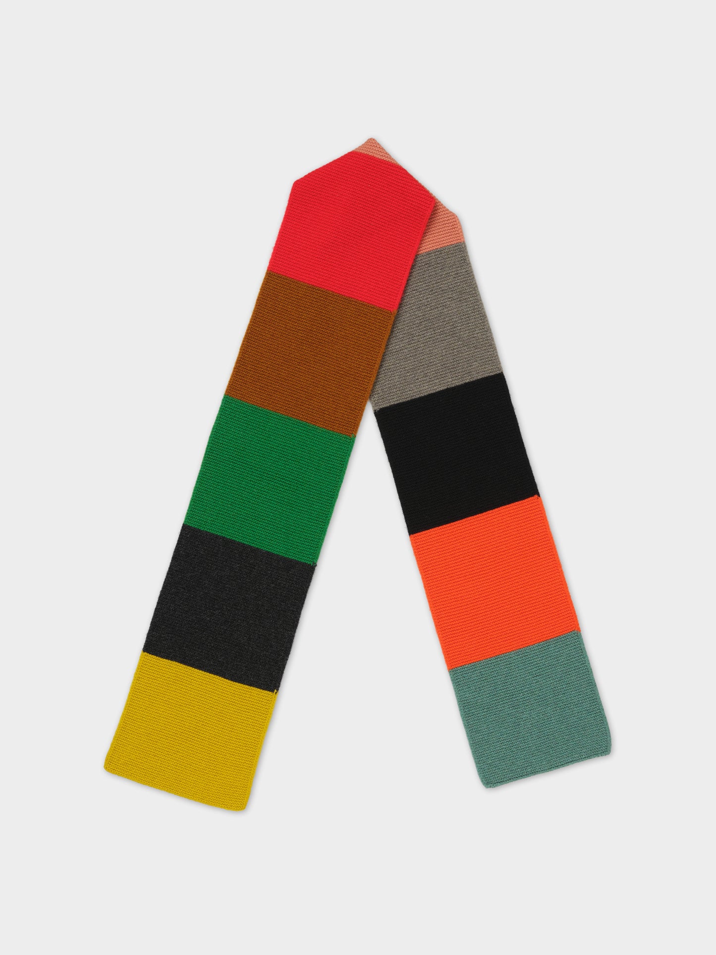 colorblock garter stitch scarf