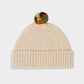 brushed hat with pompom in lambswool
