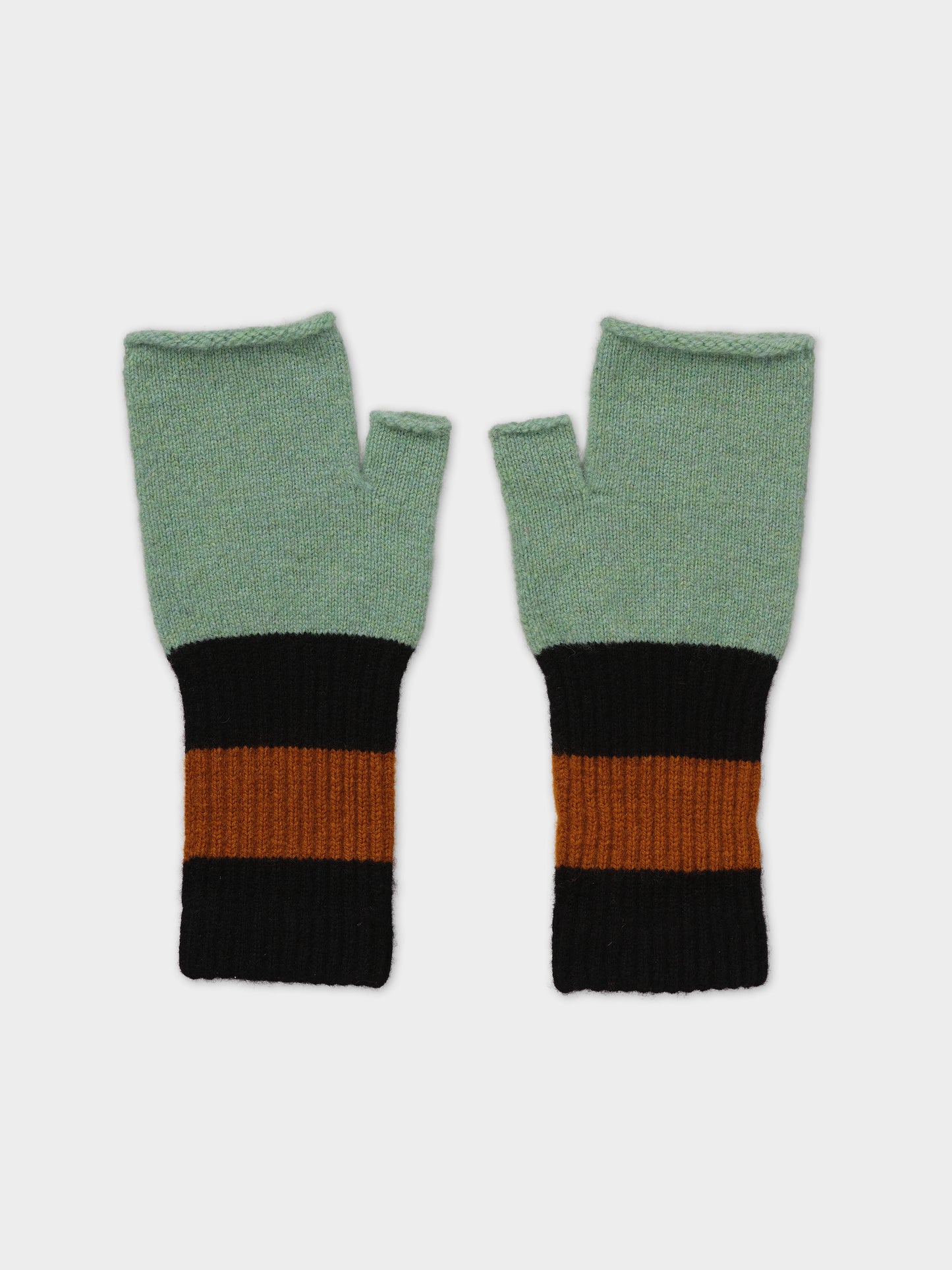 half mittens in felted lambswool