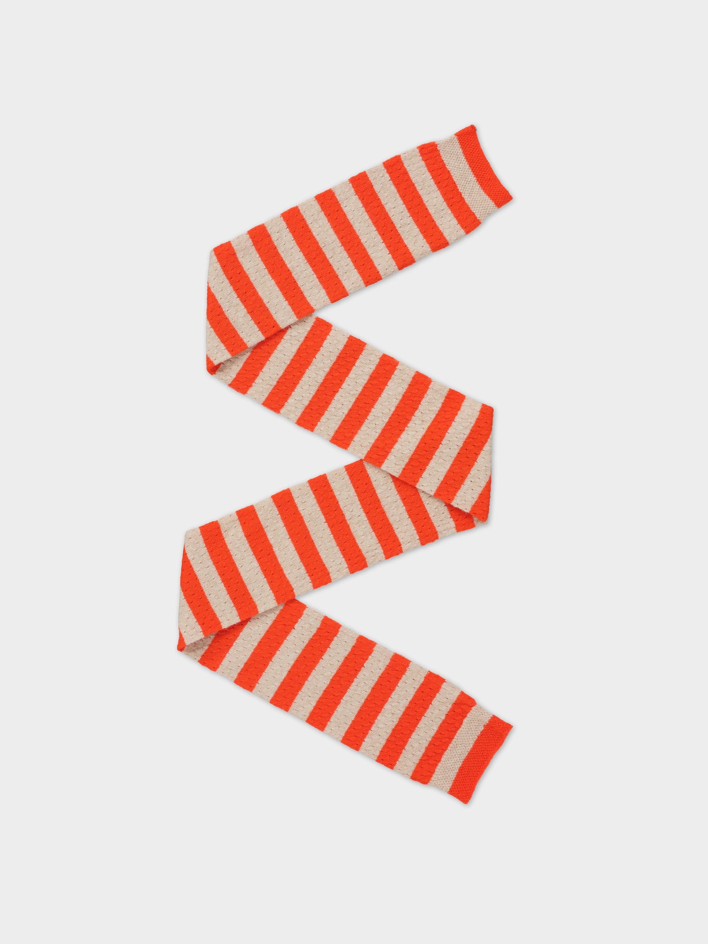 pointelle stripe scarf