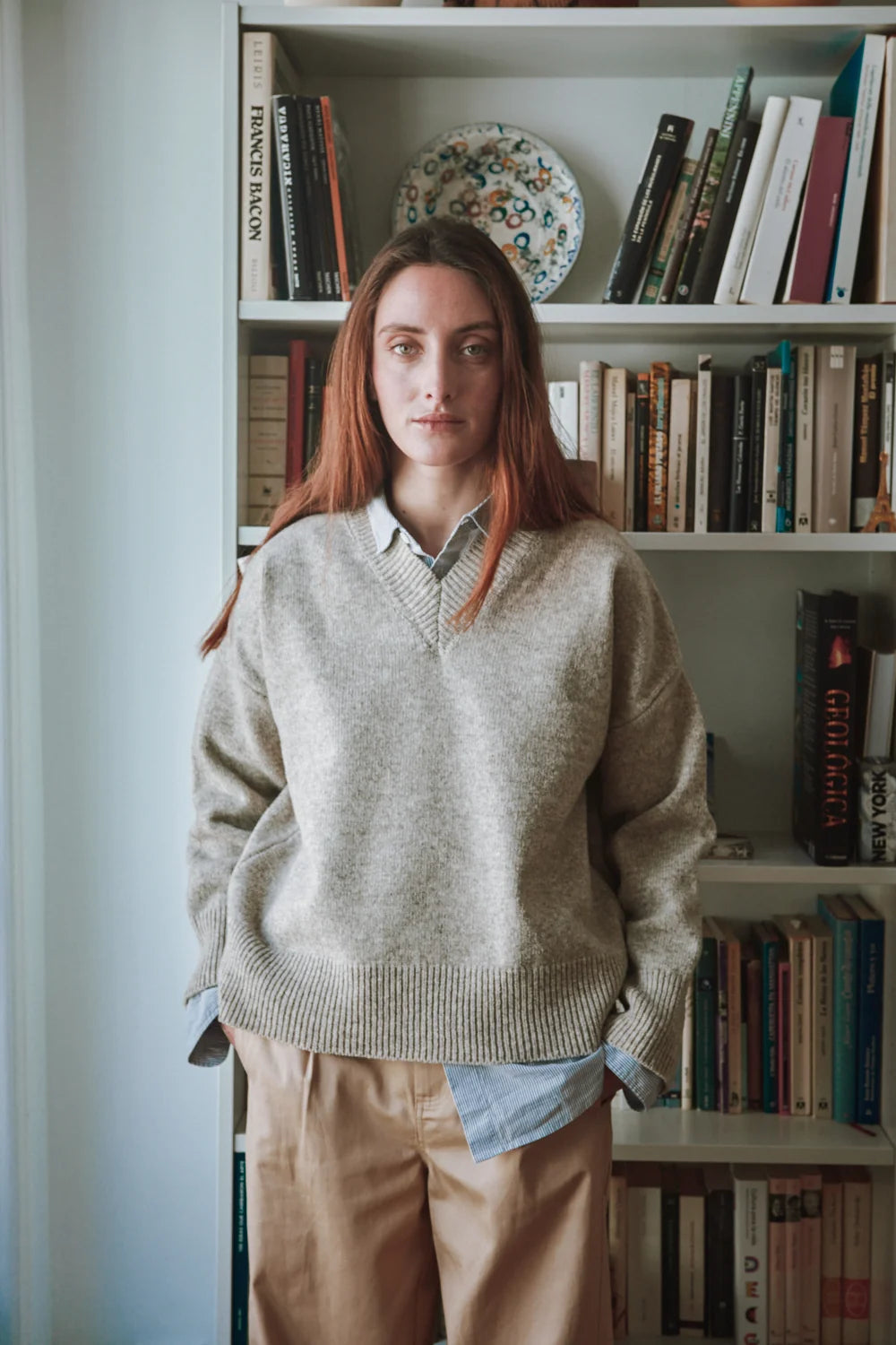 pre-order: leontine merino v-neck sweater - various colors