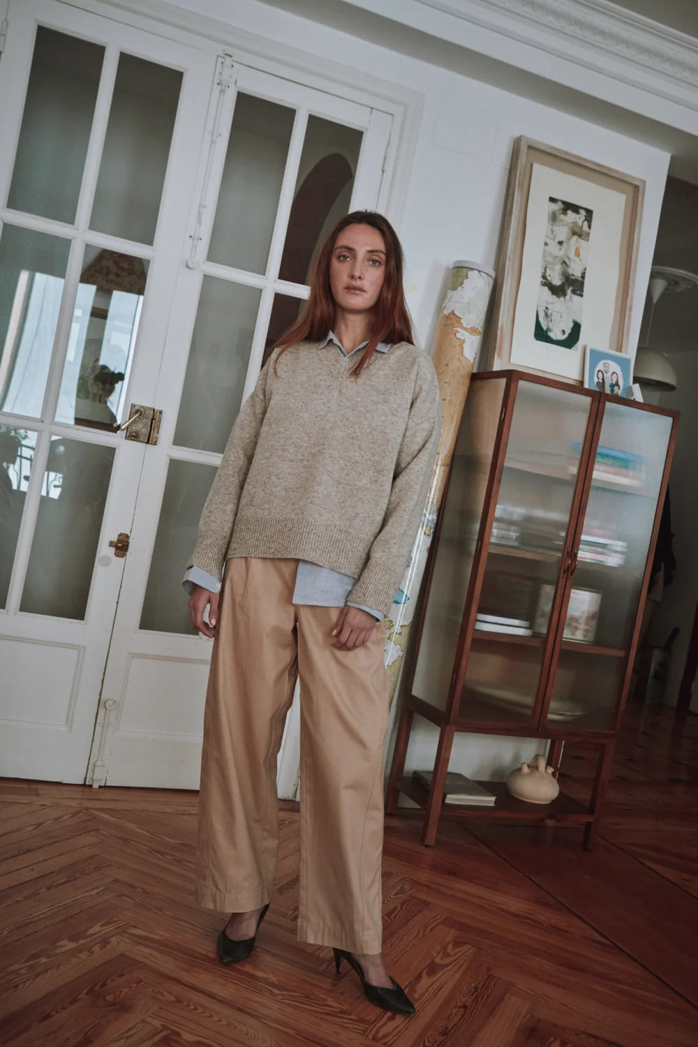 pre-order: leontine merino v-neck sweater - various colors