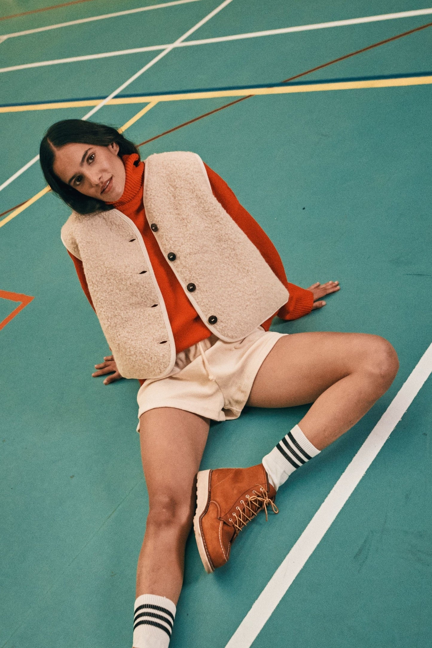 pre-order: luce curly alpaca vest - various colors