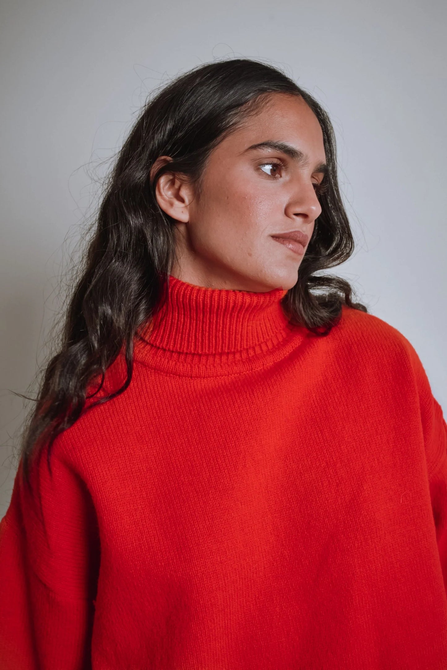 pre-order: michelle lightweight merino wool turtleneck sweater - various colors