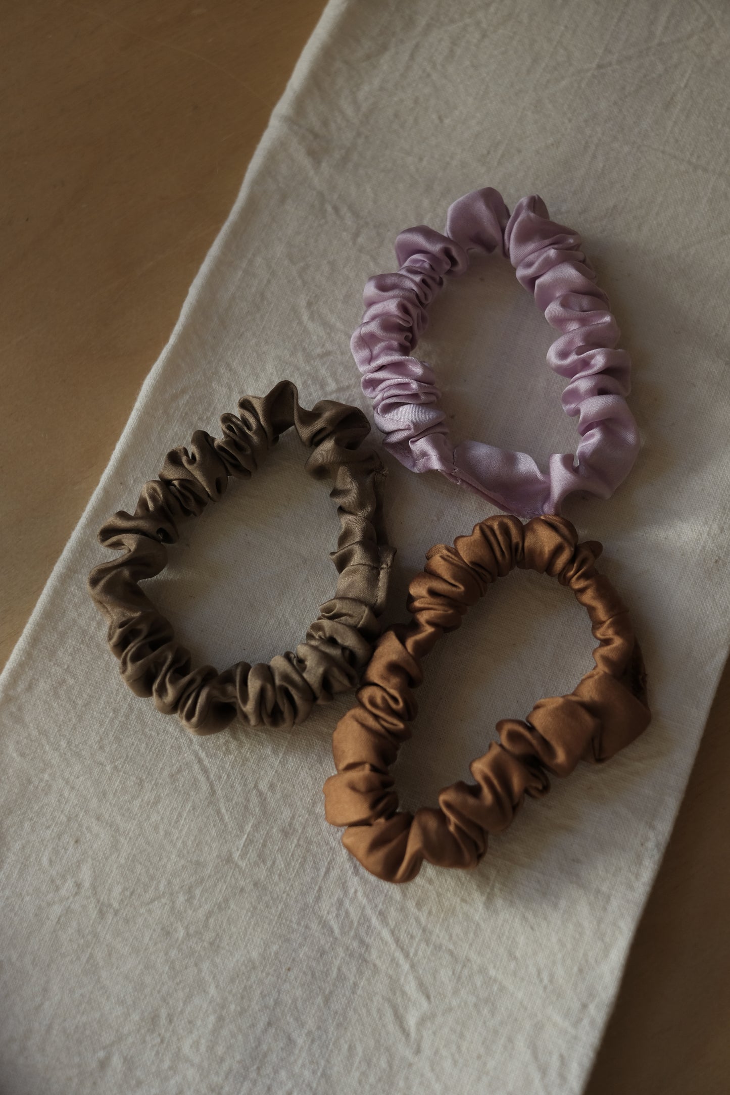 plant dyed silk scrunchie