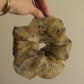 plant dyed generous silk organza scrunchie